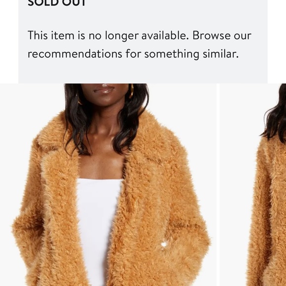 EUC BlankNYC Sahara Brown Faux Fur Teddy Jacket Coat Size Small - Picture 4 of 7